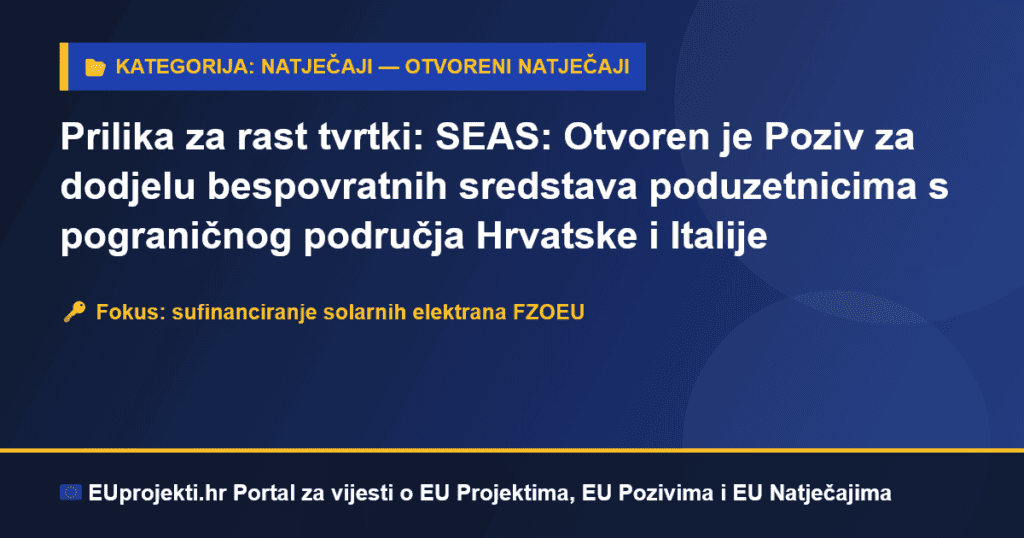 Poziv za dodjelu bespovratnih sredstava